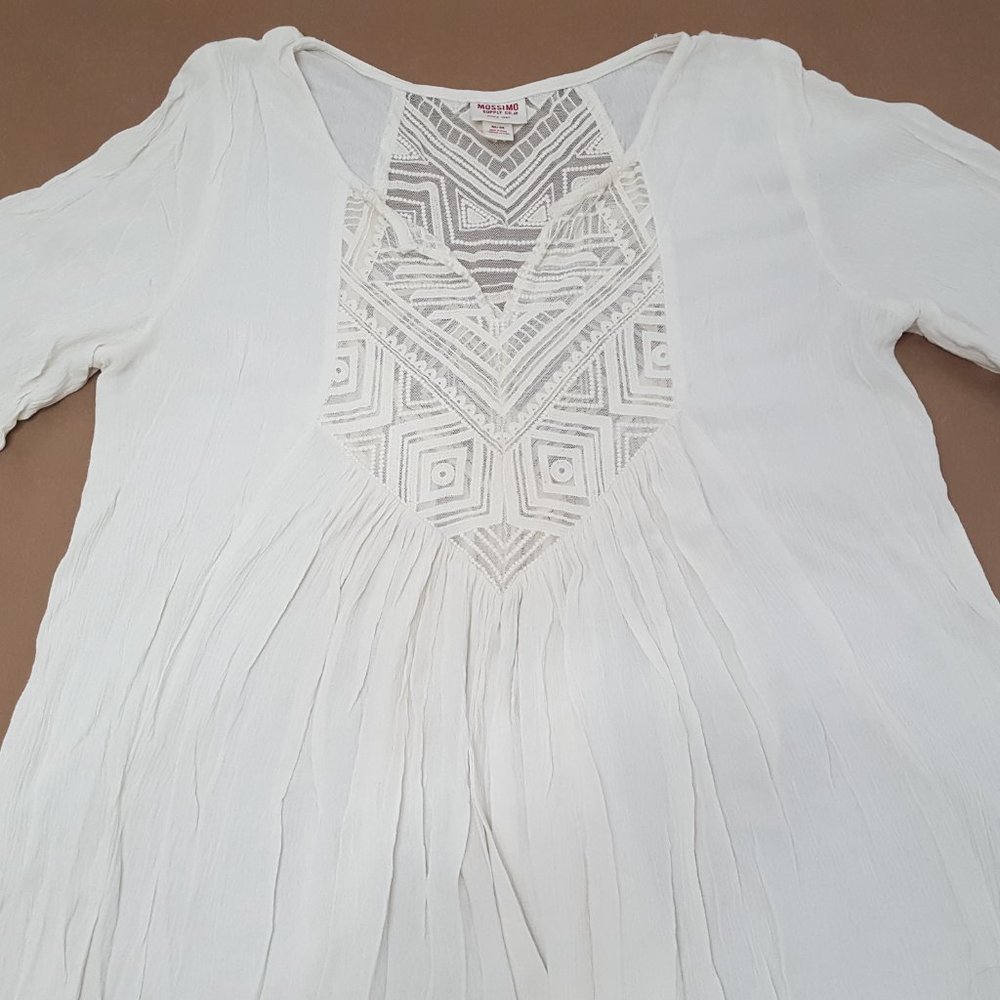 Mossing Supply Co Women´s Ivory Top Blouse, Size M - Picture 8 of 16